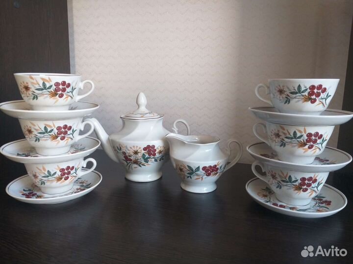 Чайный сервиз рябина СССР Рига