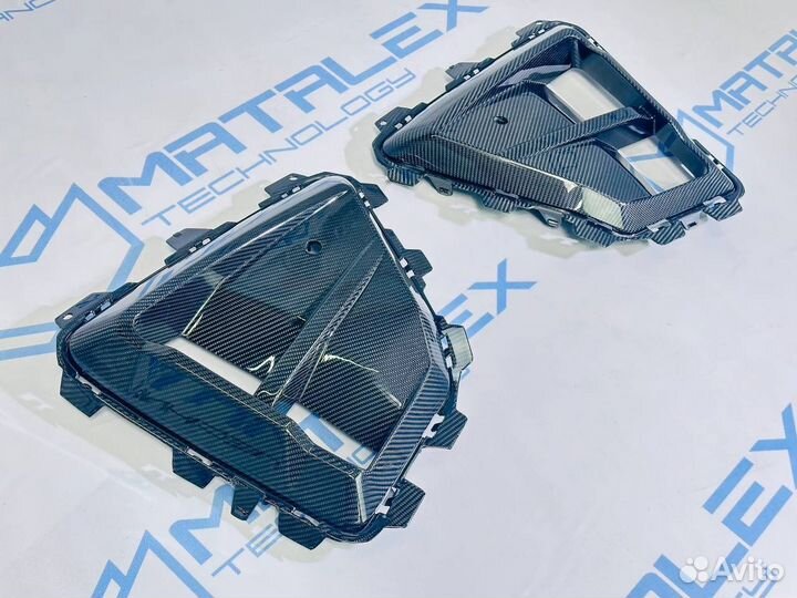 Вставки в бампер BMW X5M F95 рест карбон