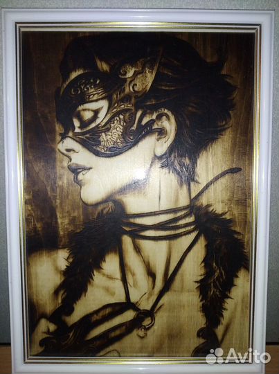 Картина. Портрет. Подарок выжженный на фанере