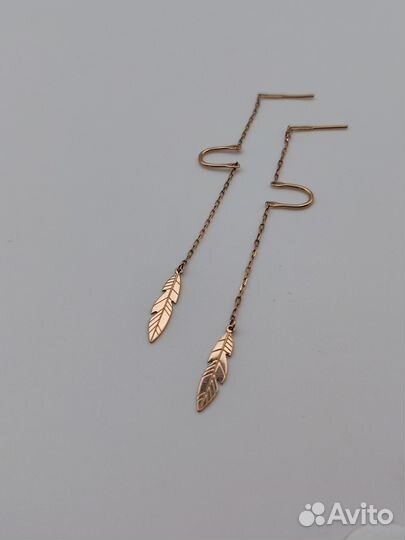 Золотые серьги 585 1.2гр