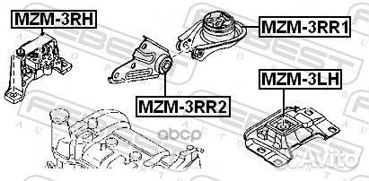 MZM-3RR1 подушка АКПП Ford Focus/C-Max 1.6-2.0