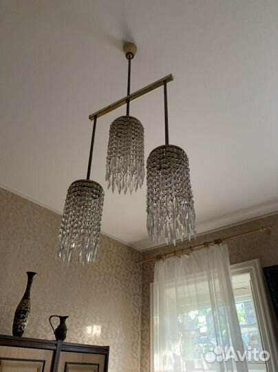 Люстра потолочная хрустальная СССР