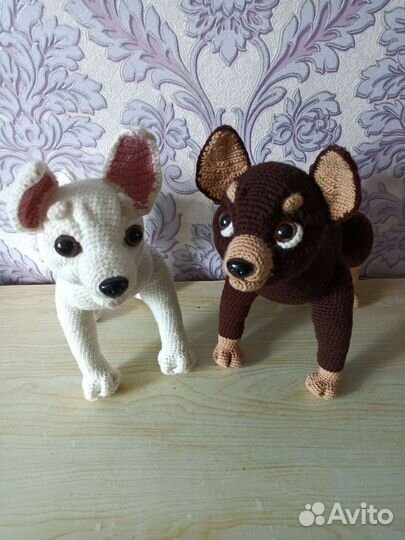 Вязаные игрушки. Собачки