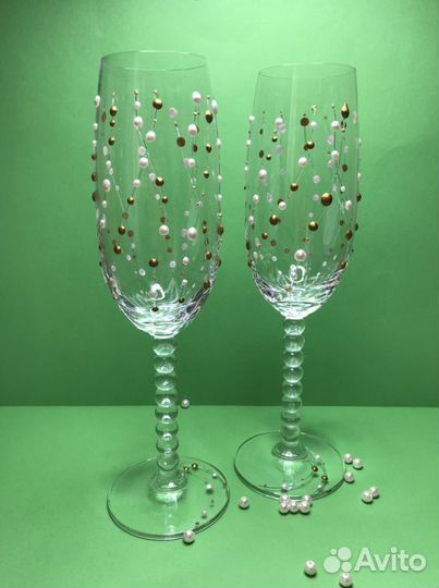 Свадебные бокалы «Россыпь жемчуга»