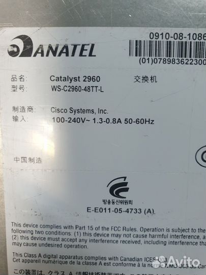 Коммутаторы Cisco Catalyst 2960 Series 24, 48