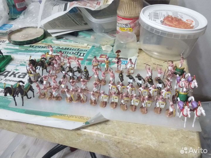Солдатики 1:72. Египетские пехота и колесница окра