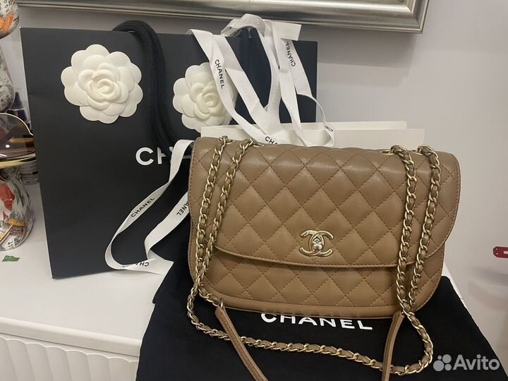 Chanel бежевая сумка оригинал