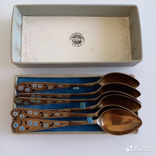 Комплект ложек - серебро 875 - 137 грамм - СССР