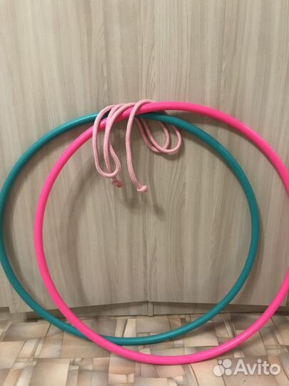 Обруч 65 см и скакалка для худ гимнастики