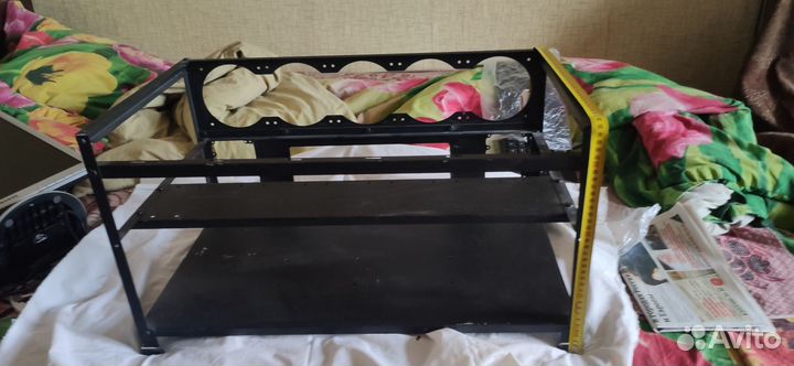 Каркас для майнинга 6 GPU карт, 5 FAN, корпус для