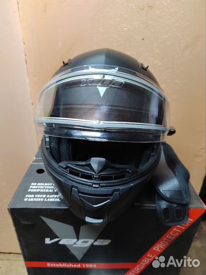 Шлем с подгоревом двойного визора