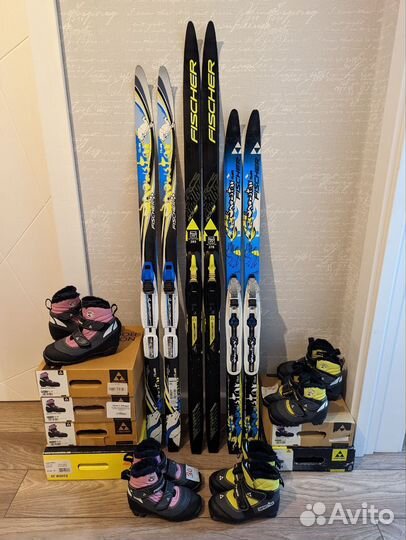 Детские лыжные комплекты Fischer SnowStar 110 120