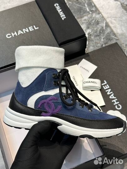 Кроссовки высокие Chanel 2024 премиум