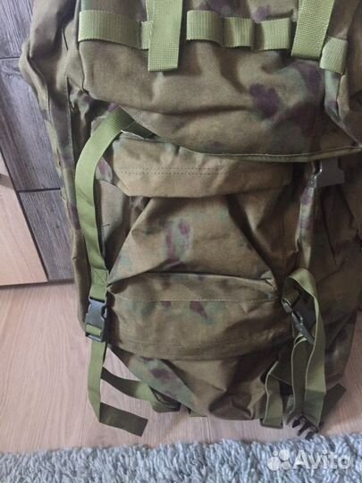 Тактический каркасный рюкзак мох 70л