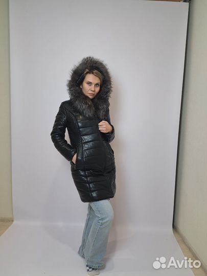Куртка зимняя экокожа 44-46