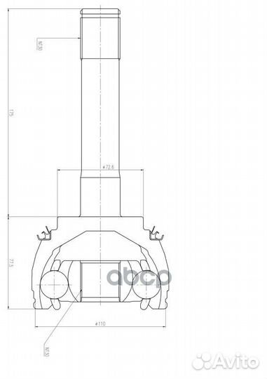 ШРУС внешний NKN N-1211-2H N-1211-2H NKN