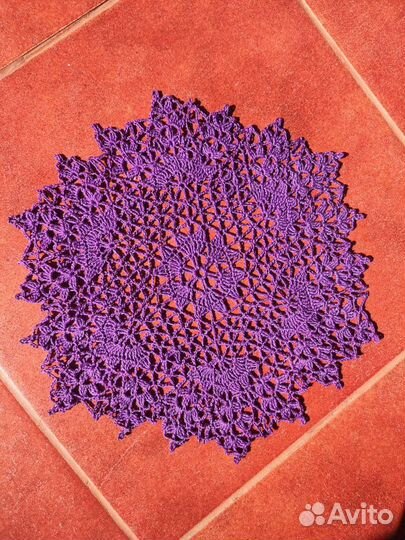 Салфетка цветная крючком