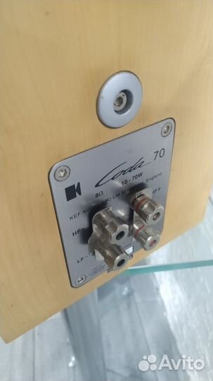 Акустика kef со стойками натуральный шпон