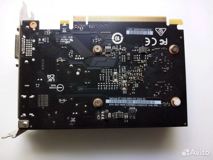 Видеокарта MSI GeForce GT 1030 aero ITX 2GD4 OC
