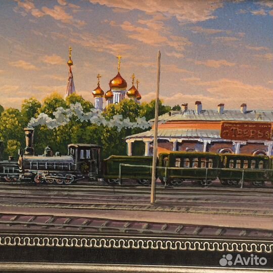 Картина с рамой. Художник Блохин М