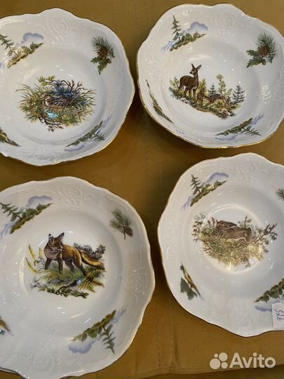 Салатники Охота фарфор чехия Thun Benedikt