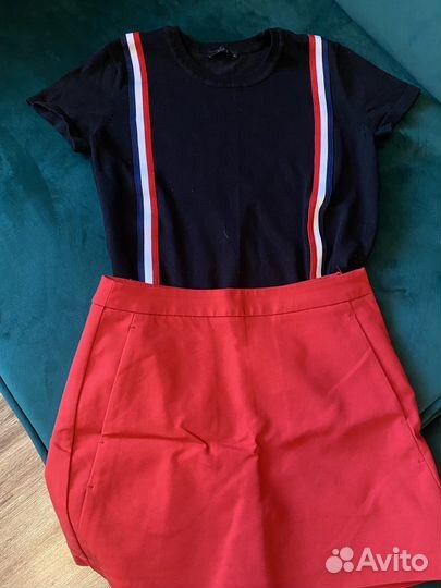 Комплект юбка-шорты и кофта