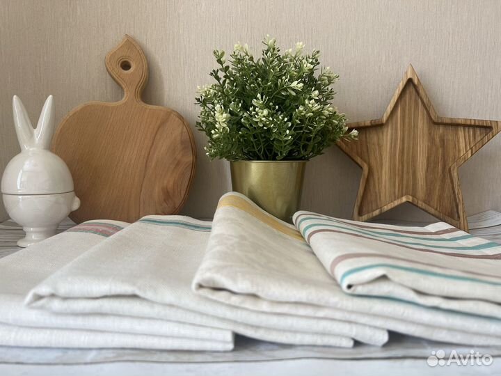 Кухонные полотенца СССР лен новые