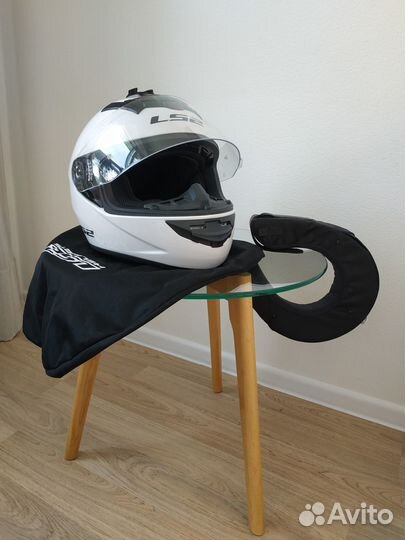 Мотошлем белый LS2 Rookie, размер S