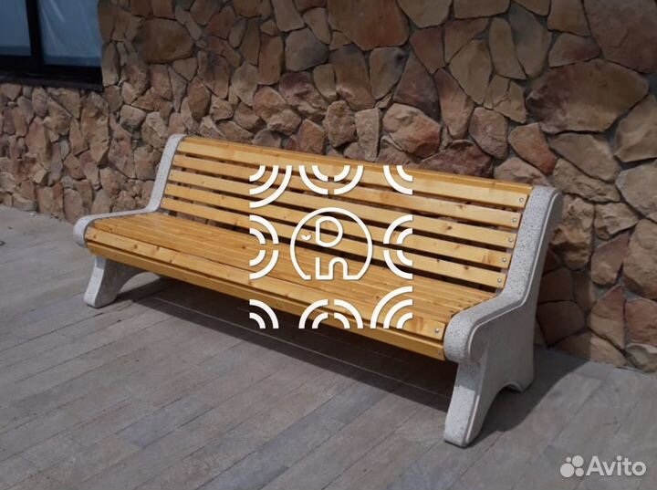 Лавка из бетона классик у производства