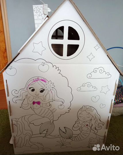Картонный Домик раскраска