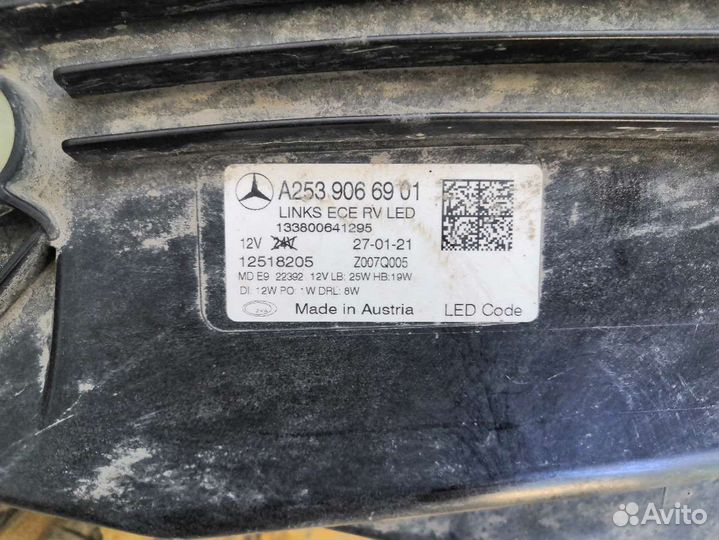 Фара передняя левая, Mercedes GLC w253 restailing 2019