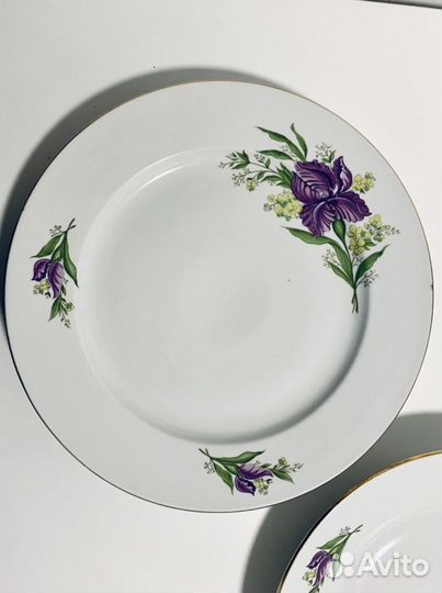 Фарфоровое блюдо Дулево 35,5 см 1988 года