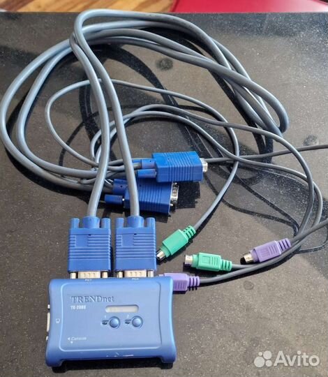 Комплект с 2-портовым переключат.trendnet тк-208K