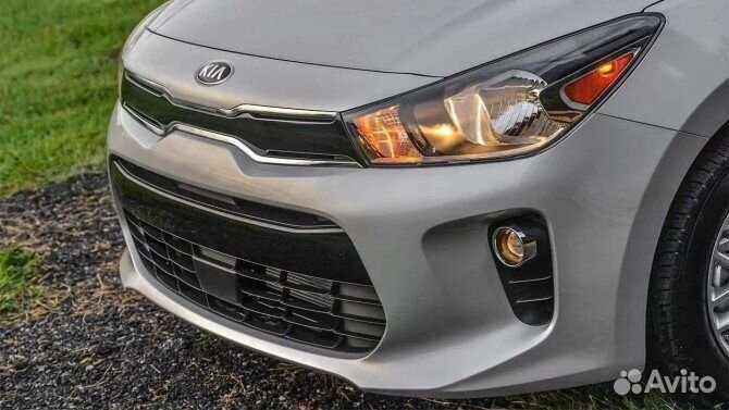 Бампер передний Киа Рио 4 Голубой