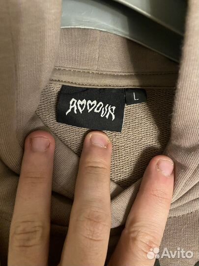 Худи оверсайз Ammour бежево-коричневого цвета