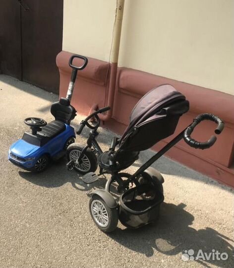 Велосипед коляска с ручкой