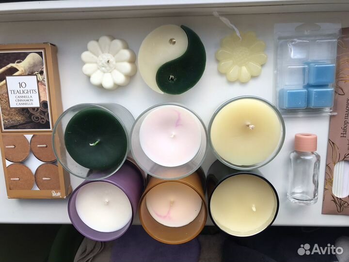 Арома-набор: свечи, аромавоск, аромалампа, масла