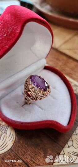 Золотое кольцо СССР 583.с Александритом