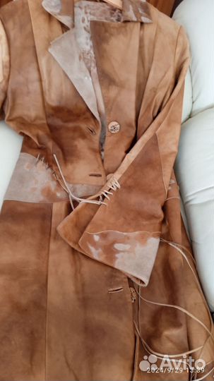 Кожаный плащ Silvano