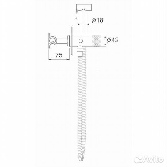 Gappo G7288-6 Гигиенический душ скрытого монтажа