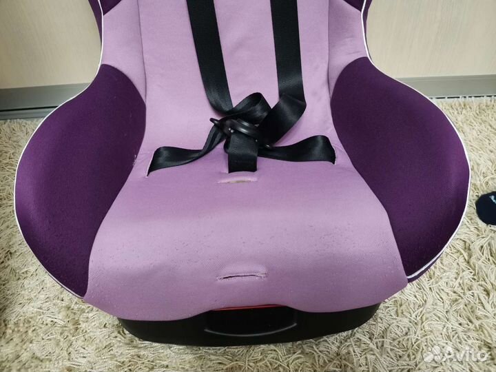 Автокресло фиолетовое от 0+ до 4 - 4,5 лет