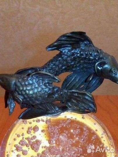 Vintage Статуэтка Пара Рыбок Италия