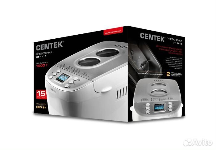 Хлебопечь Centek CT-1415 белый