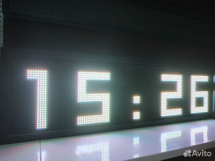 Часы электронные уличные, с датчиком температуры