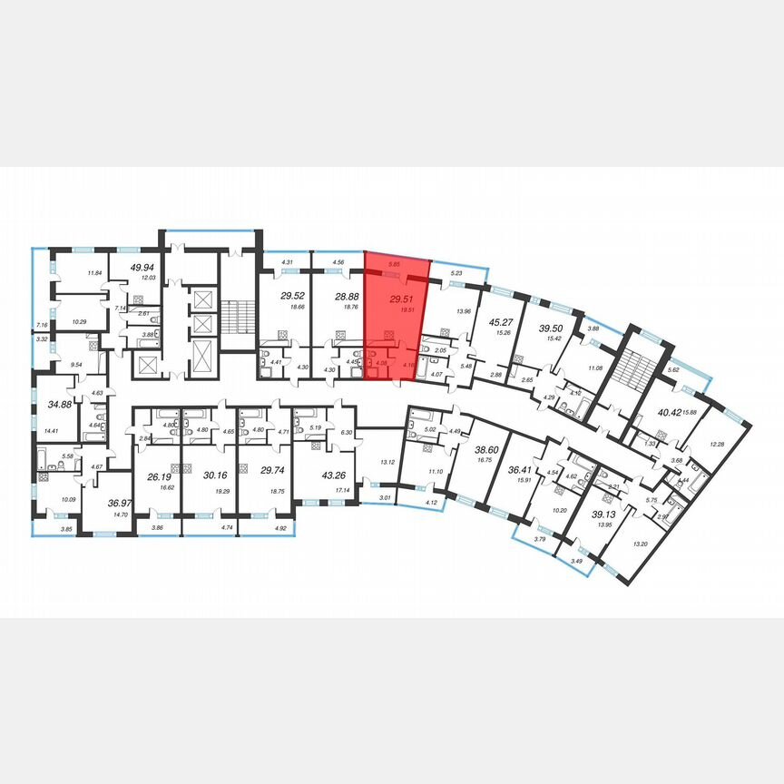 Квартира-студия, 33,6 м², 17/22 эт.
