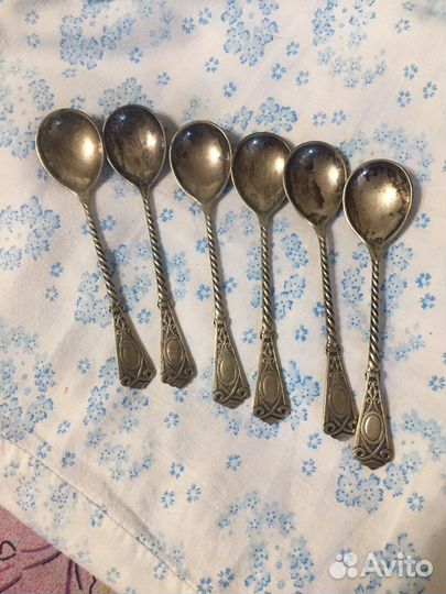 Ложки кофейные серебро