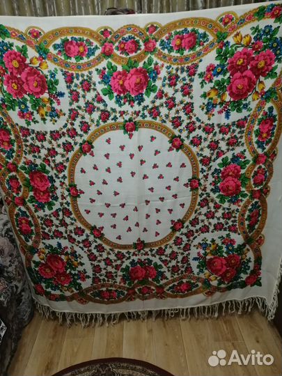 Павловопосадский платок шерсть