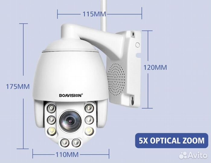 Видеокамера Boavision 8MP, 4G, 5X zoom, PTZ
