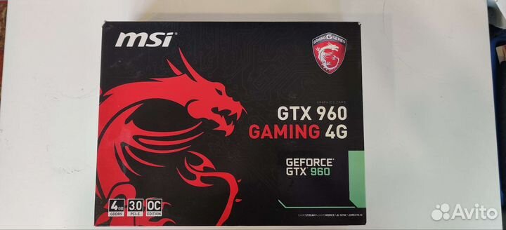 Видеокарта MSI GTX 960 4G