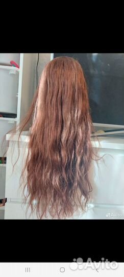 Парик из натуральных волос(система волос) Бронь
